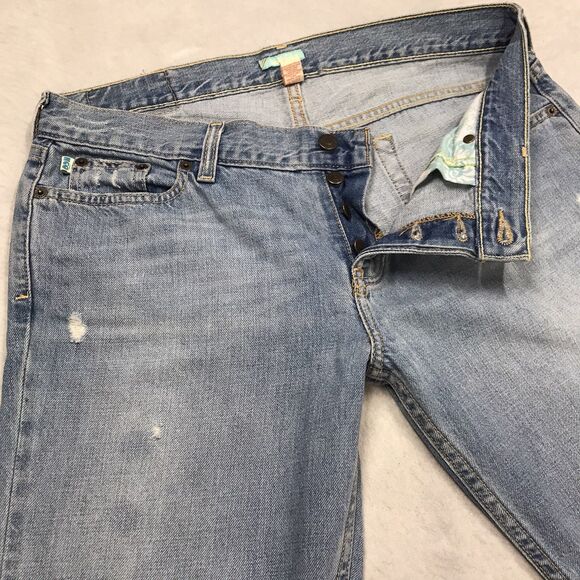 Y2K HOLLISTER Jean Women 9 (32x26) Lo Rise Boot Crop Light Wash Distressed - Picture 5 of 16
